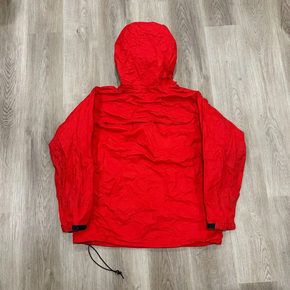 Vtg Patagonia 80s 90s Pullover Snap T Windbreaker Anorak Jacket Mens Sz XL Red